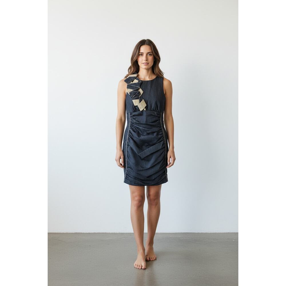 Vintage Jessica McClintock NWT Gunne Sax Ruched Cocktail Mini Dress Sz 2